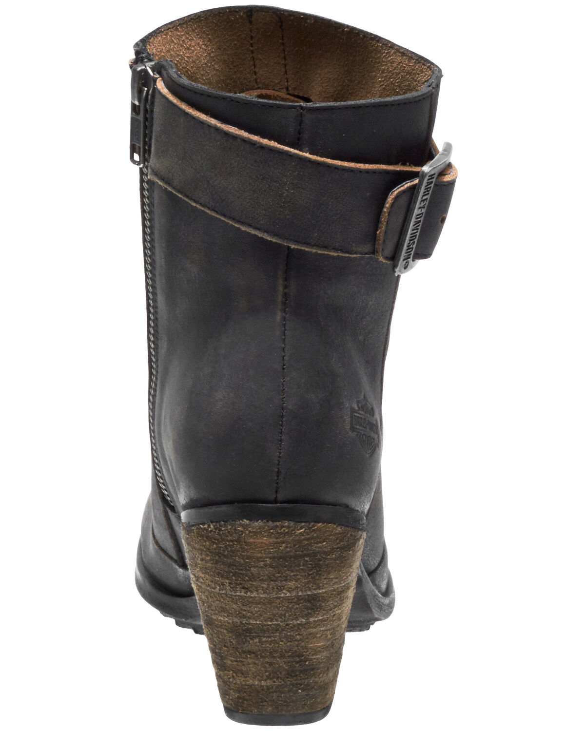 Image #4 - Harley Davidson Women's Calkins Moto Boots - Round Toe, , hi-res