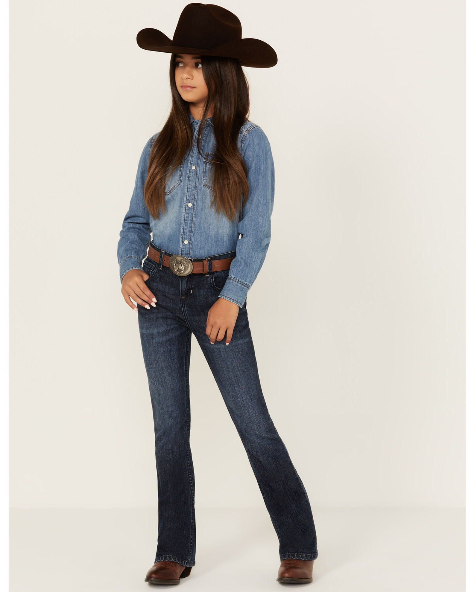 Shyanne Girls' Dark Wash Bootcut Stretch Jeans