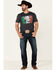 Image #2 - Lazy J Ranch Men's Charcoal Mexico Flag Elevation Graphic Short Sleeve T-Shirt, Charcoal, hi-res