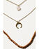 Shyanne Women's Crescent Multi-strand Necklace & Ring Set, Silver, hi-res