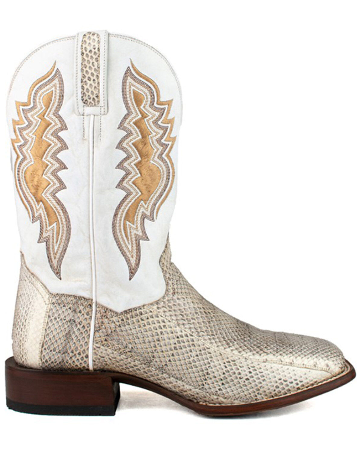 Image #2 - Dan Post Men's Exotic Water Snake Western Boots - Broad Square Toe, Natural, hi-res