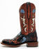 Image #3 - Dan Post Women's Tamarind Floral Leather Western Boots - Broad Square Toe, Black, hi-res