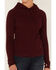 Image #3 - RANK 45® Women's Technical Waffle Knit Hooded Top, Burgundy, hi-res