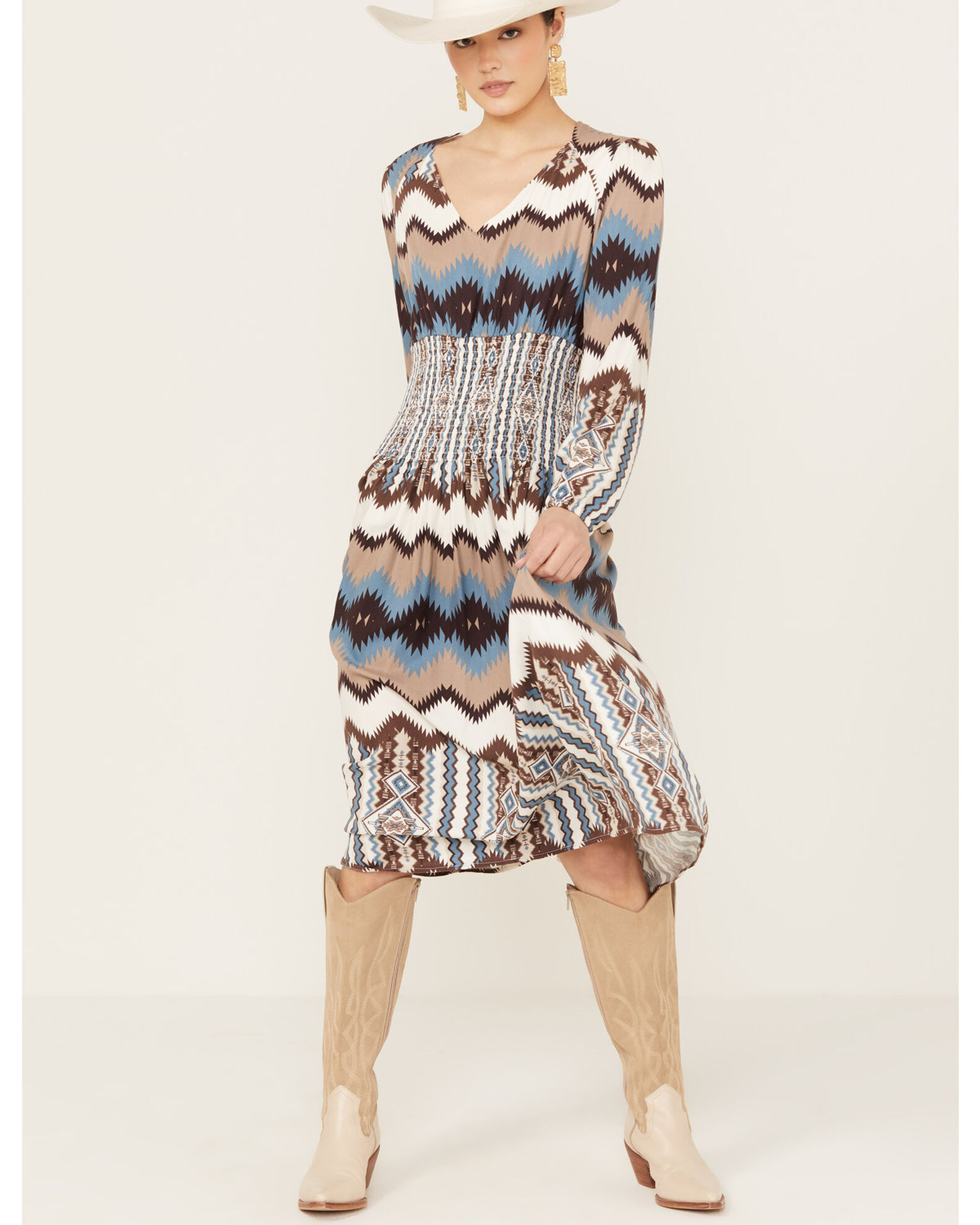 Ariat Women s Chimayo Print Long Sleeve Dress