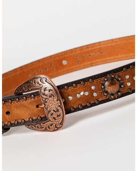 Image #2 - Shyanne Women's Concho and Bling Belt, Turquoise, hi-res