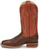 Justin Men's McLane Western Boots - Broad Square Toe, Brown, hi-res