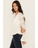 Image #2 - Shyanne Women's Lace Long Sleeve Button-Down Shirt, Off White, hi-res