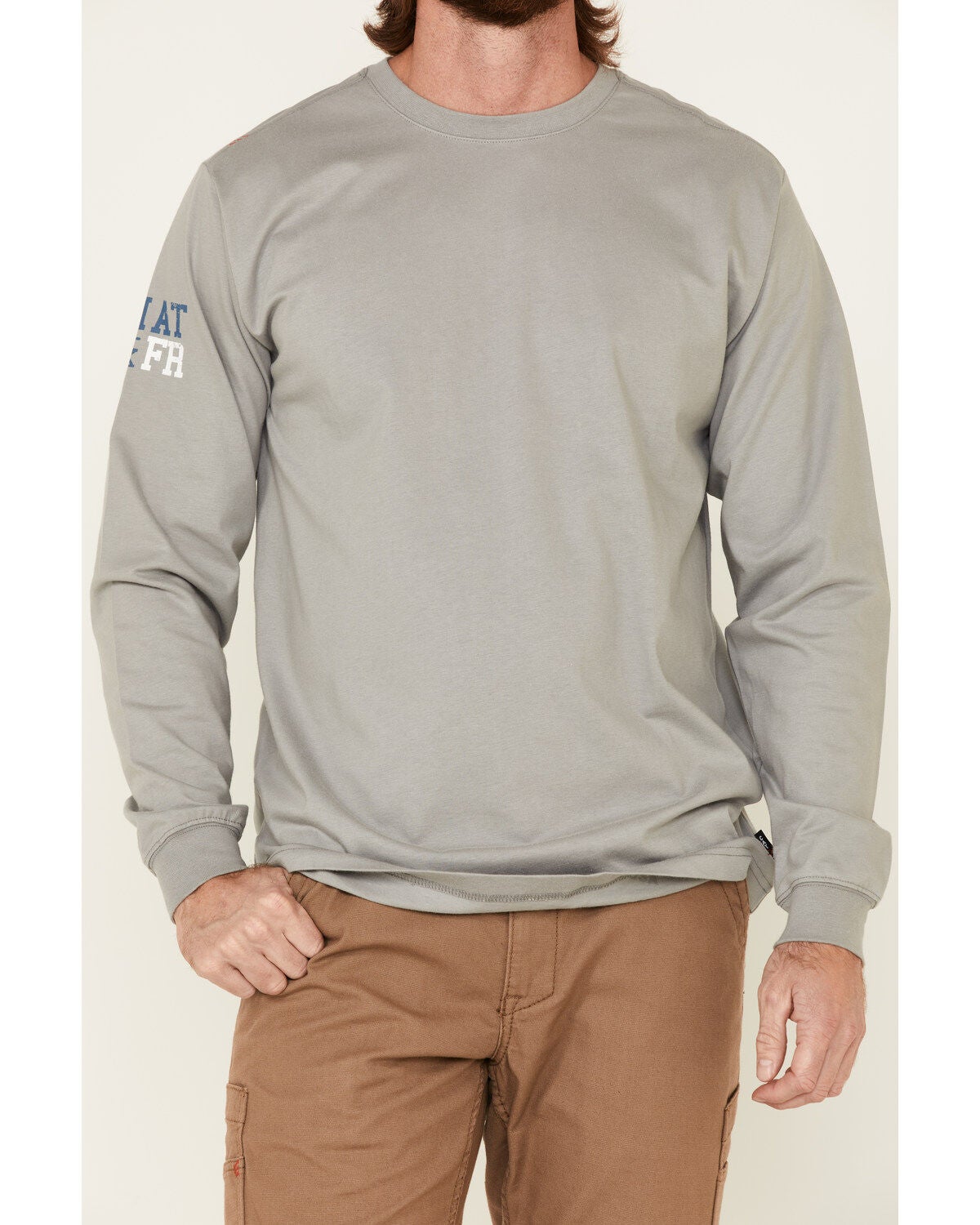 Image #3 - Ariat Men's FR Americana Graphic Crew Long Sleeve Work Shirt, , hi-res