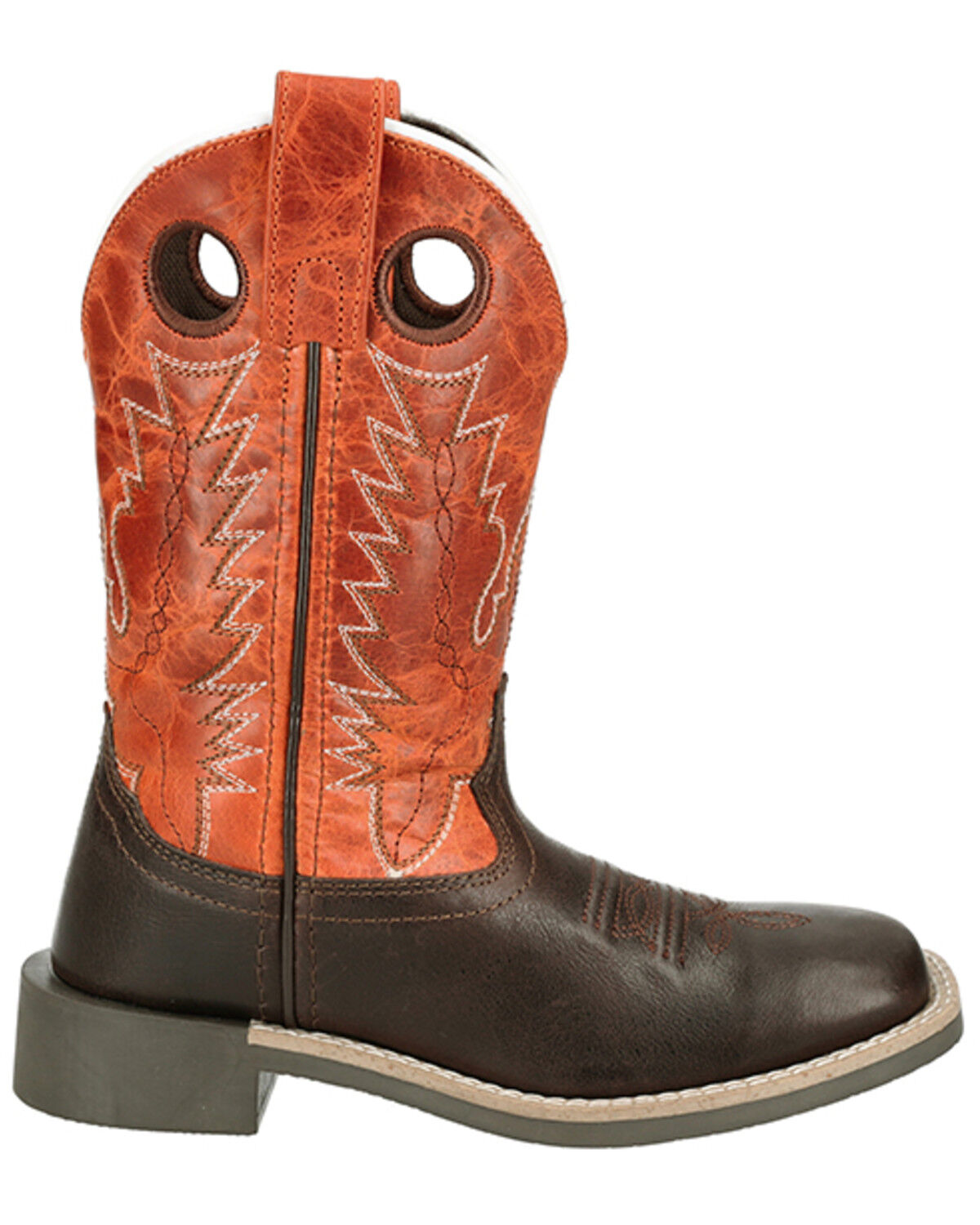 Image #2 - Smoky Mountain Boys' Dusty Western Boots - Broad Square Toe, Chocolate, hi-res