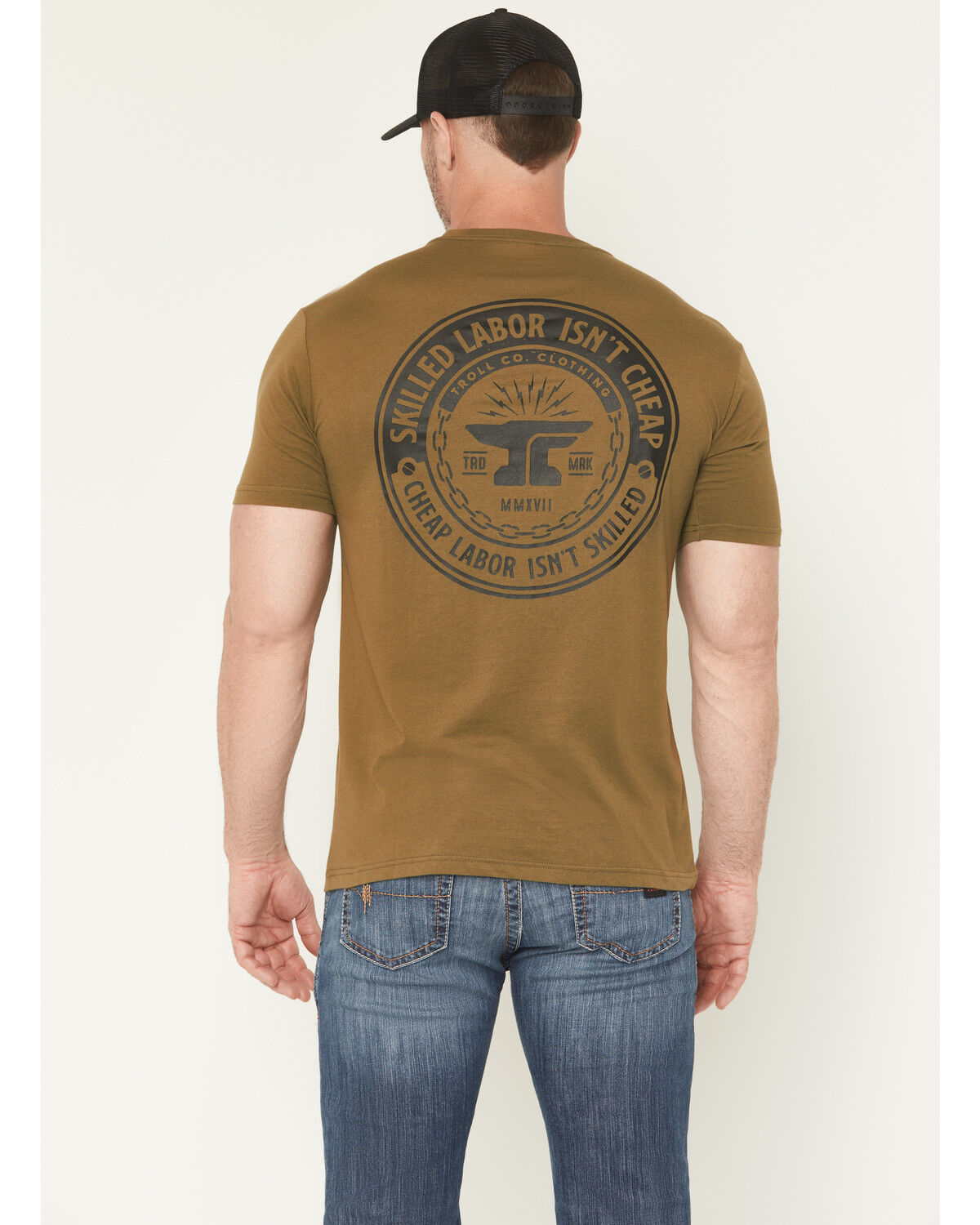 Image #1 - Troll Co Men's SLIC Short Sleeve Graphic T-Shirt, Green, hi-res