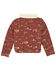 Image #2 - Wrangler Girls' Conversation Print Sherpa Jacket, Brown, hi-res