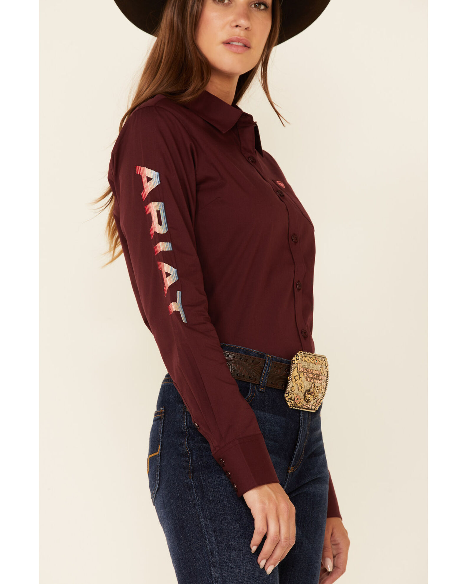 Product Name Ariat Women's Zinfandel Team Kirby Stretch Long Sleeve