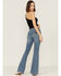 Image #3 - Wrangler Retro Women's Tori Mae Flare Jeans, Blue, hi-res