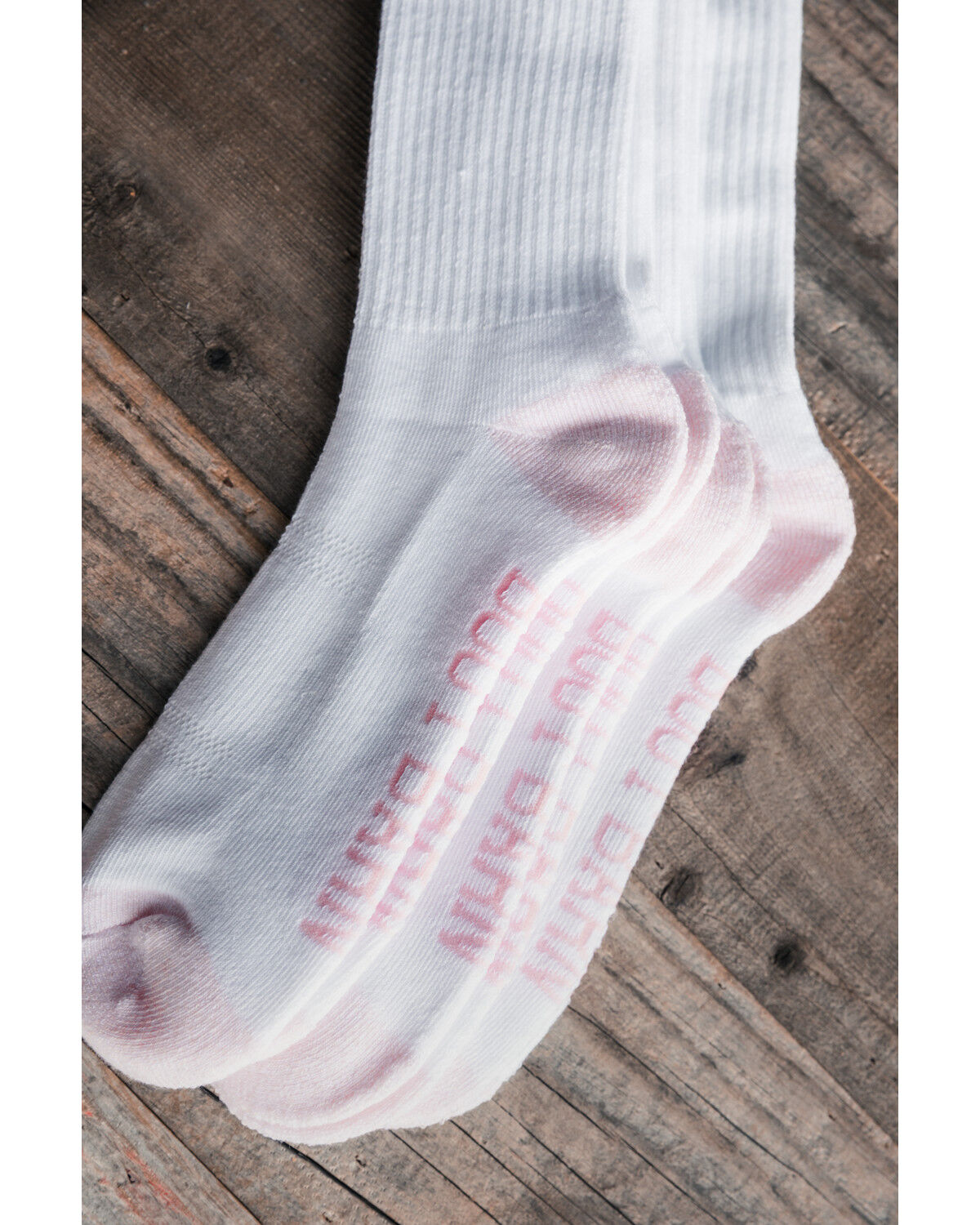 Image #2 - Boot Barn Women's Basic Over The Calf Socks - 3 Pack, White, hi-res