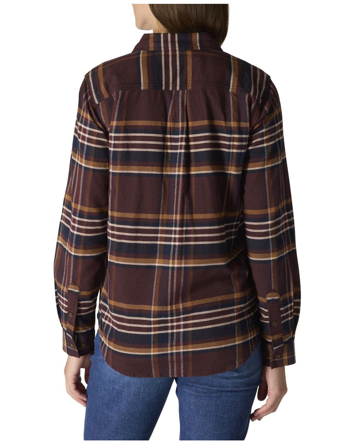 Image #3 - Carhartt Women's TENCEL™ Fiber Series Relaxed Fit Plaid Print Long Sleeve Flannel Shirt, Purple, hi-res
