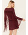 Image #4 - Idyllwind Women's Briar Dancing Fringe Mini Dress, Maroon, hi-res