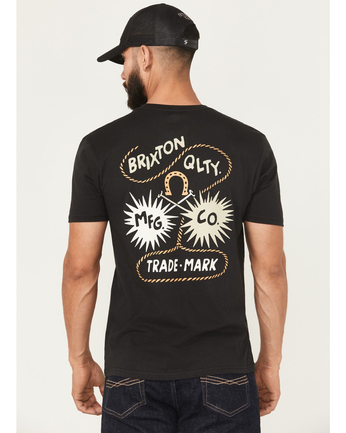Brixton Men's Remo Logo Short Sleeve Graphic T-Shirt, Black, hi-res