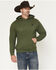 Image #1 - Smith & Wesson Men's Logo Sleeve Hooded Sweatshirt, Olive, hi-res