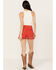 Image #3 - Rolla's Women's Layla High Rise Denim Shorts, Red, hi-res