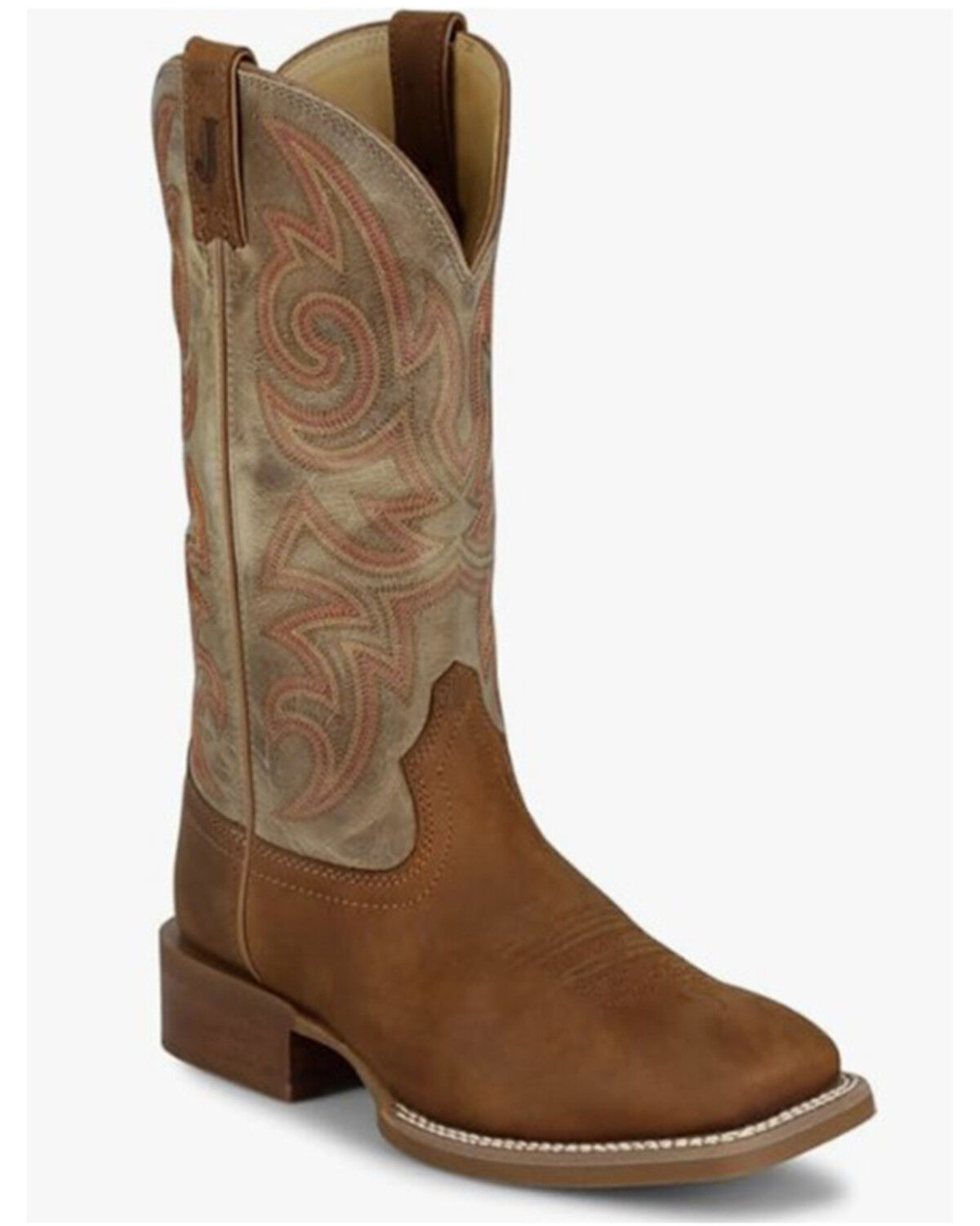 Image #1 - Justin Men's May Day Performance Western Boots - Broad Square Toe, Brown, hi-res