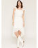Image #2 - Shyanne Women's Lace Flutter Sleeve High-Low Midi Dress, White, hi-res
