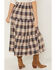 Image #4 - Cleo + Wolf Women's Plaid Print Button Front Midi Skirt, Blush, hi-res