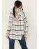 Idyllwind Women's Plaid Print Rendon Flannel Shirt, Blue, hi-res
