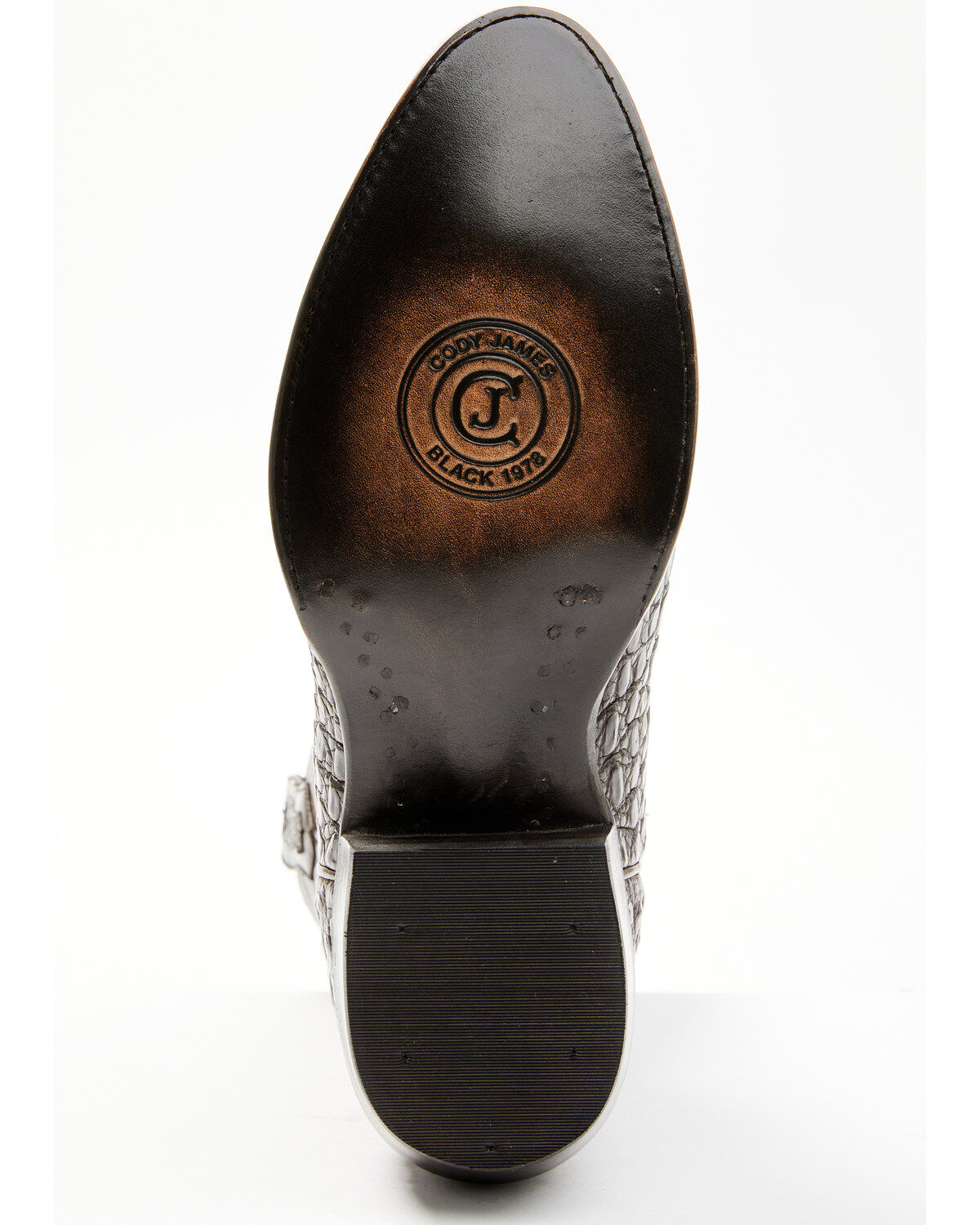 Image #7 - Cody James Black 1978® Men's Chapman Exotic Caiman Belly Western Boots - Round Toe, Chocolate, hi-res