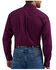 Image #2 - George Strait by Wrangler Men's Solid Long Sleeve Button-Down Stretch Western Shirt - Big, Burgundy, hi-res