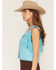Image #2 - Shyanne Women's Faux Suede Fringe Vest, Bright Blue, hi-res