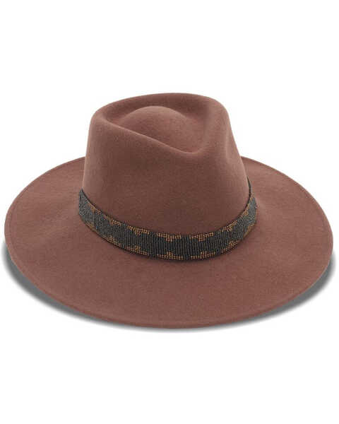 Image #1 - Nikki Beach Women's Rogue Western Felt Rancher Hat , Rust Copper, hi-res