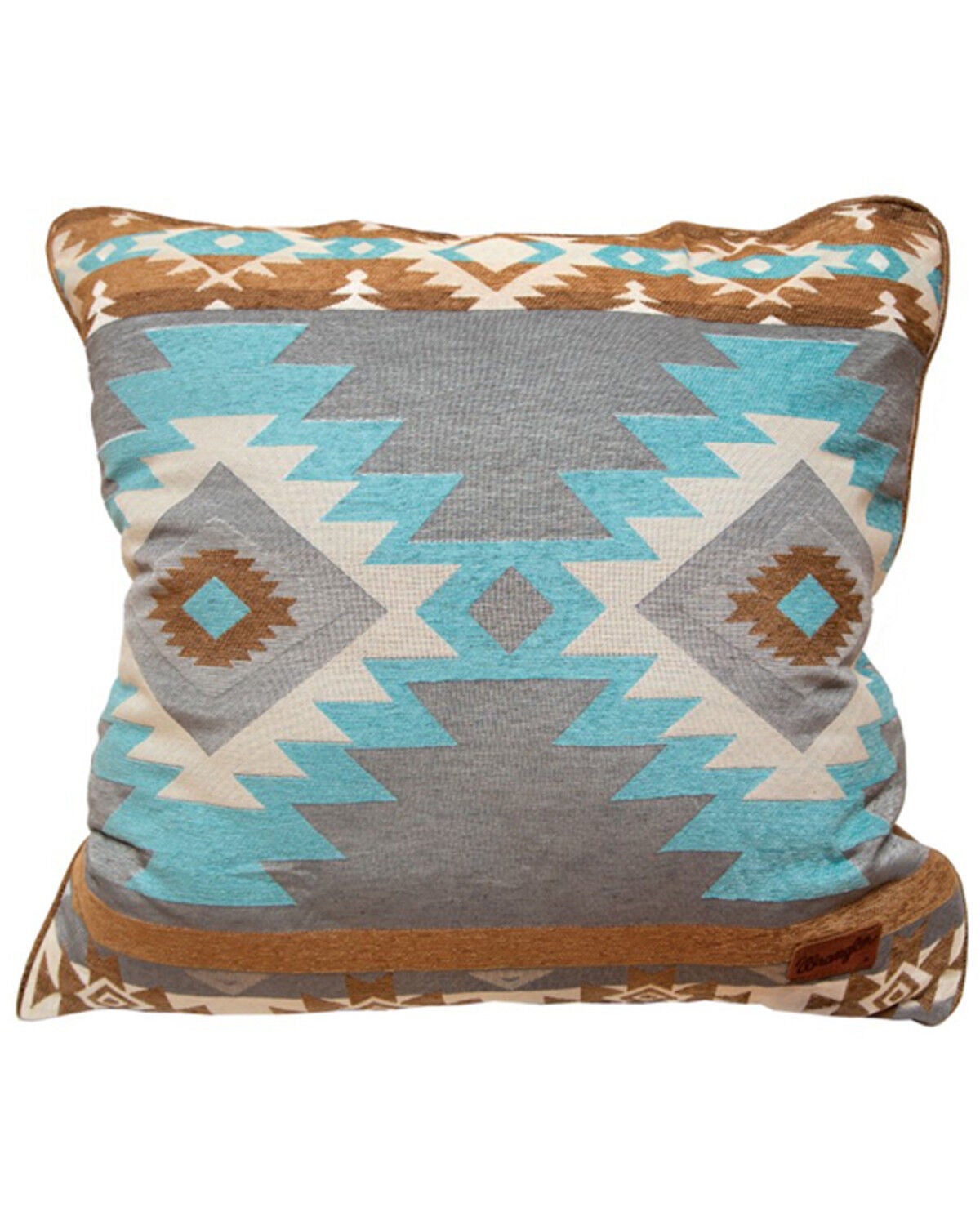 Wrangler Mesa Daybreak Southwestern Print Euro Pillow Sham Cover, Blue, hi-res