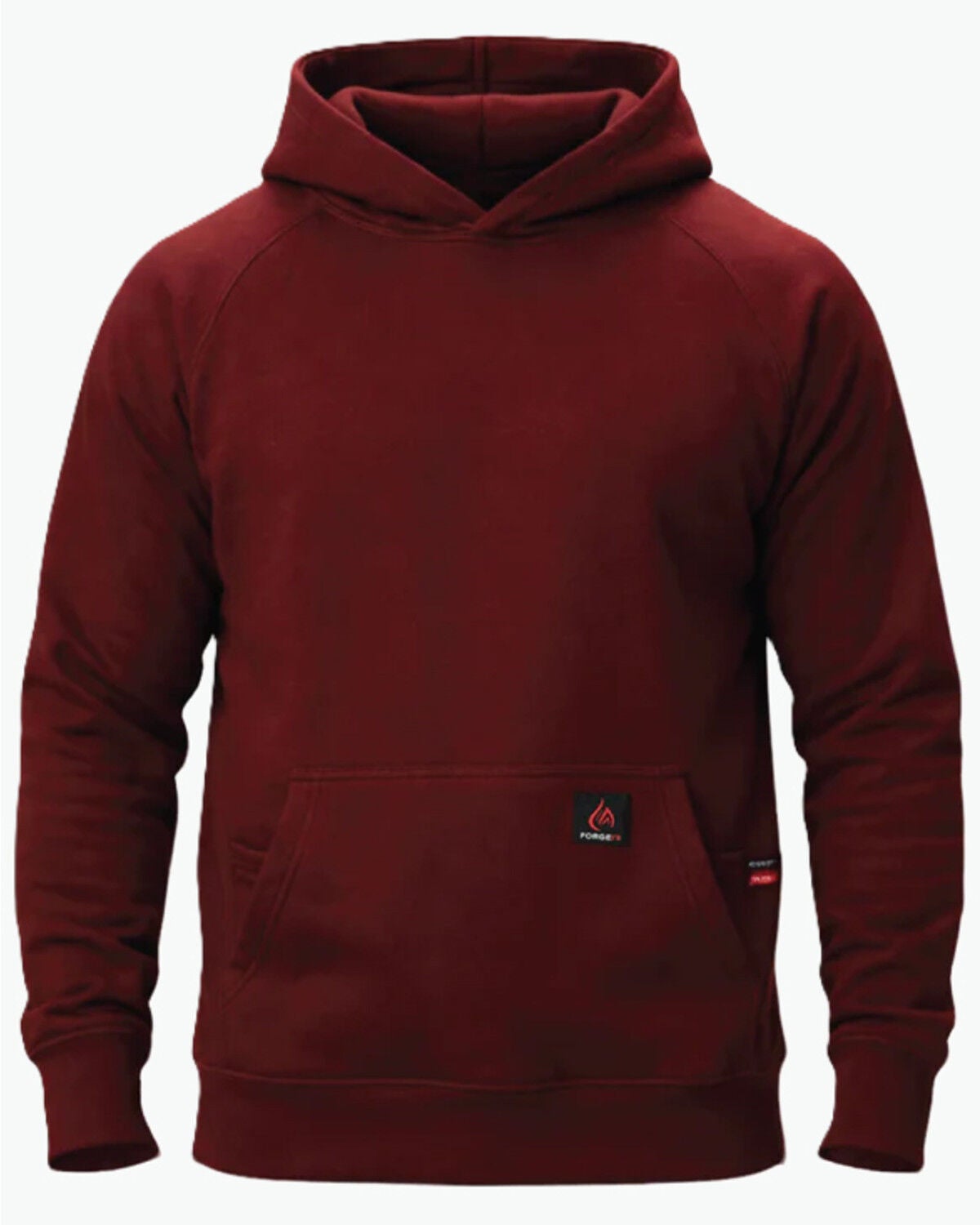 Image #1 - Forge Workwear Men's FR Hooded Sweatshirt, Burgundy, hi-res