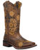 Laredo Women's Secret Garden Western Performance Boots - Broad Square Toe, Brown, hi-res