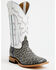 Image #1 - Horse Power Men's Ostrich Print Western Boots - Square Toe, Grey, hi-res