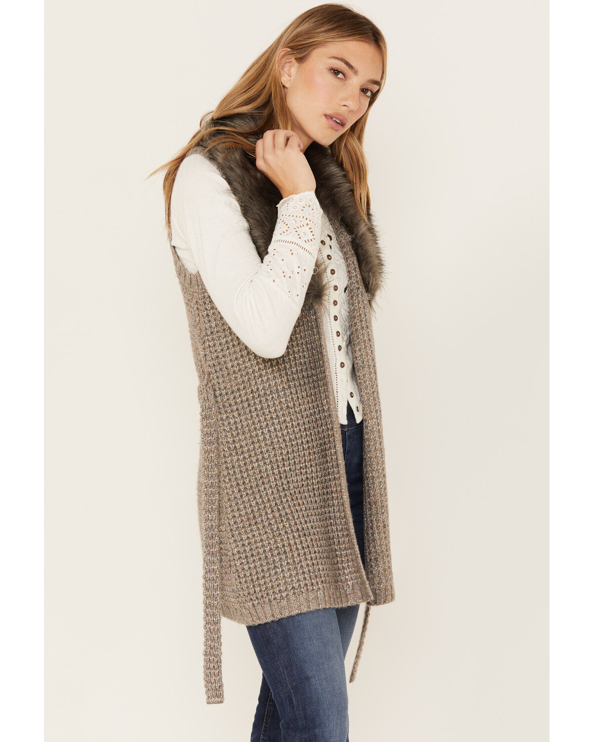 Image #3 - Shyanne Women's Metallic Sweater Vest, , hi-res