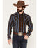 Image #1 - Cody James Men's Desert Creek Striped Long Sleeve Snap Flannel Shirt, Blue, hi-res