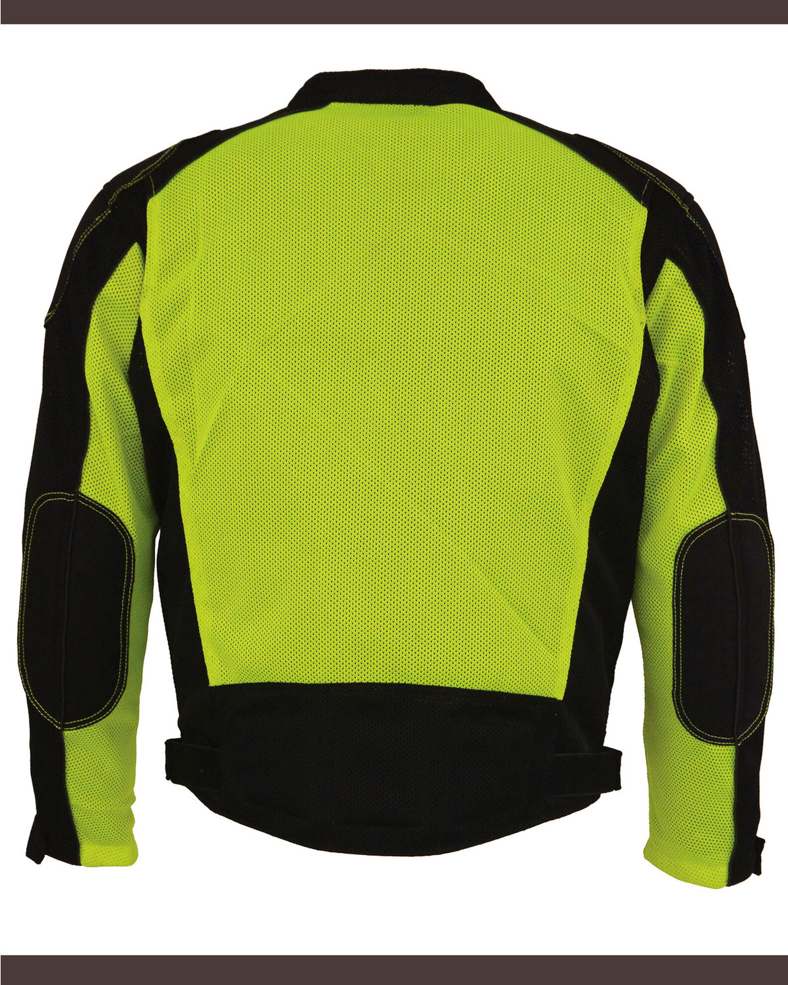 Image #3 - Milwaukee Leather Men's High Visibility Mesh Racer Jacket with Removable Rain Liner - 3X, Bright Green, hi-res