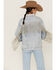 Image #2 - The Dylan Jacket by DanielXDiamond: Women's Blue Denim Jacket With Silver Fringe, Blue, hi-res