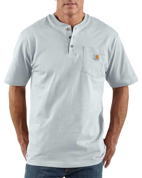 Image #1 - Carhartt Men's Short Sleeve Henley Work T-Shirt - Big & Tall, , hi-res