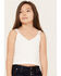 Image #2 - Molly Bracken Girls' Solid Tank Top, White, hi-res
