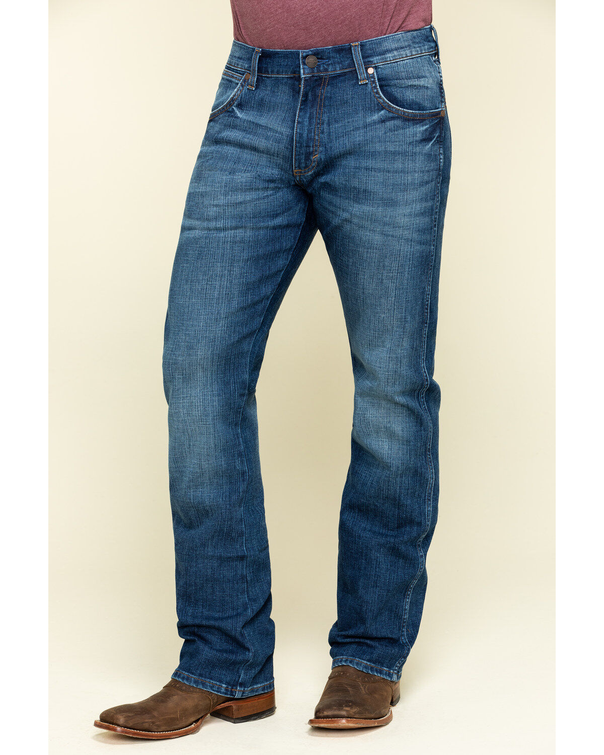 wrangler retro men's weston stretch slim bootcut jeans