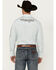Image #4 - Wrangler Men's Geo Print Logo Long Sleeve Snap Western Shirt, Grey, hi-res