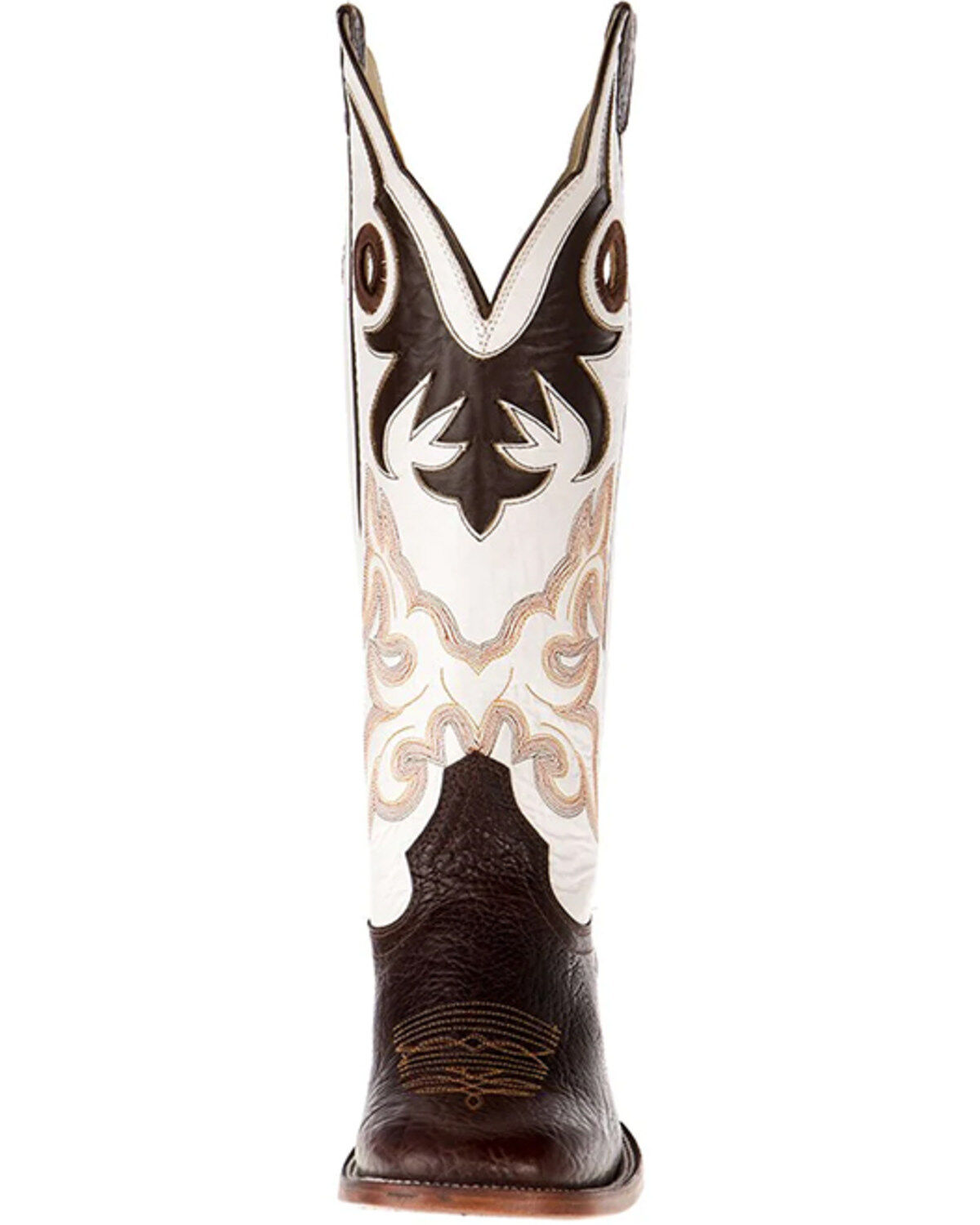 Image #4 - Hondo Boots Men's Spanish Shoulder Western Boots - Broad Square Toe, Chocolate, hi-res