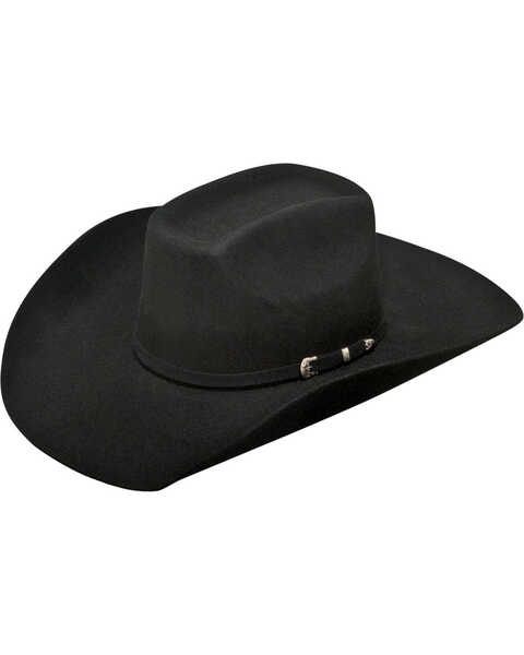 Image #1 - Ariat Added Money 2X Felt Cowboy Hat , Black, hi-res
