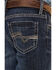 Cody James Youth Boys' Clive Dark Wash Stretch Slim Bootcut Jeans, Blue, hi-res