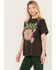 Image #2 - Girl Dangerous Women's Daisy Floral Boyfriend Graphic Tee, Black, hi-res