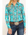 Image #4 - Rock & Roll Cowgirl Women's Mint Aztec Snap Long Sleeve Western Shirt, , hi-res