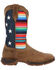 Durango Women's Lady Rebel™ American Flag Serape Work Boots - Square Toe, Brown, hi-res