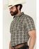 Image #2 - Gibson Men's Queen of Spades Medallion Print Short Sleeve Button-Down Western Shirt, Tan, hi-res